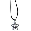 Silver Swirl Star Pendant Necklace Adjustable Length Clavicle Chains Fashionable Punk Collarbone Chain Jewelry for Women