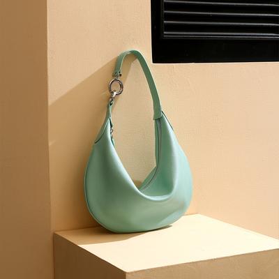 Leather Women's Bag Spring Ladies Shoulder Bag Lazily Large Capacity Hand-held Dumpling Bag Women