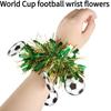 1PC World Cup Football Wrist Flower Sports Theme Party Performance Decorative Colored Bar Bracelet Flower Cheering Props