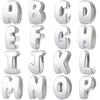 1Pcs Silvery Large/Small Polished Bead Letter Charm Pendant Suitable for Handmade Jewellery Accessories 1 Piece: VZ518