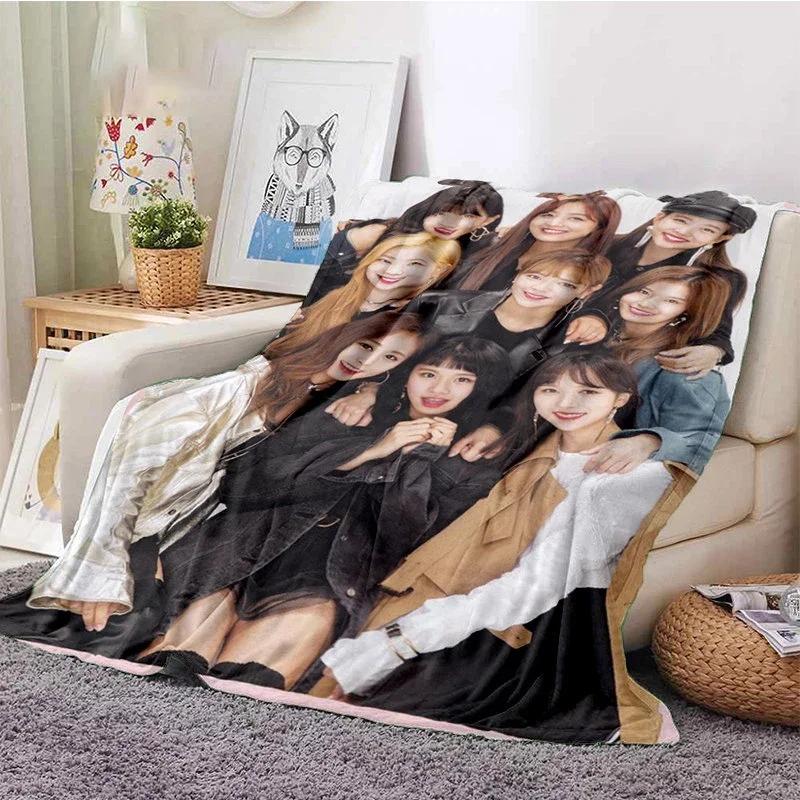 Coperta Kpop Twice Gruppo di Ragazze Moda Stampata Coperta in Flanella Regalo Divano Ufficio Letto Coperta Calda Camera da Letto Ragazze Copriletto