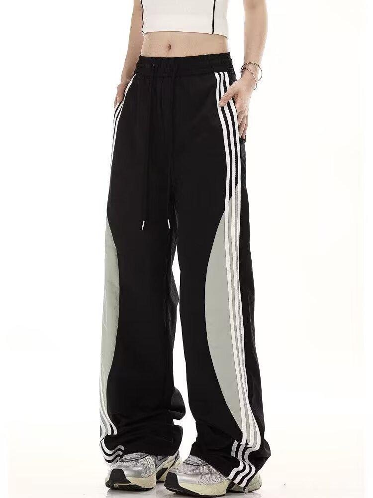 Dopamine Men's Quick-Dry 2024 Three-Stripe Loose Straight-Leg Casual Pants