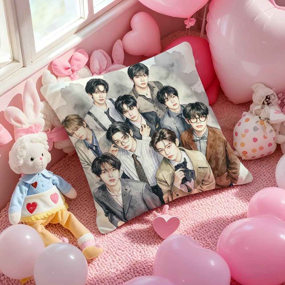Kpop ZZZZEROBASEONESS Cushion Cover Pattern Printed Pillowcase for Living Room Sofa Cushion Cover Bedroom Decor