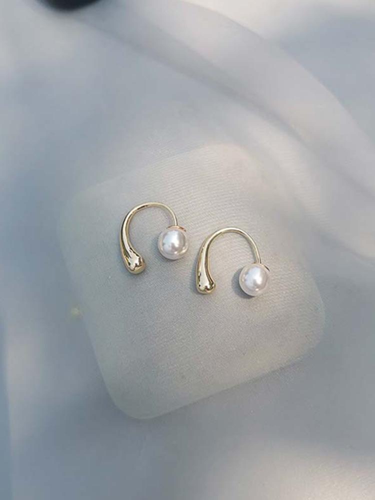 Französische minimalistische und hochwertige Perlenohrringe, neues Temperament 2025, Ohrringe mit leichtem Luxus, Nischendesign-Ohrschmuck