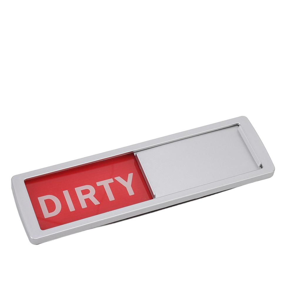 Dishwasher Magnet Easy To Read Clean Dirty Sign Indicator for Dishwasher With Double Sided Adhesive Tape Silver (Red