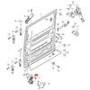 Left Sliding Door Roller Guide Hinge For VW T5 Transporter Multivan 2003 2004 2005 2006-2012 2013 2014 2015 7H0843397F