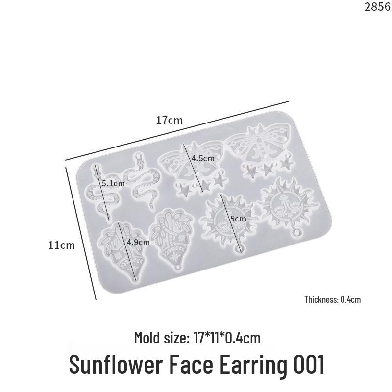 Poppy DIY Silicone Molds for Butterfly, Snake, Moon, Cloud, Star, and Christmas Tree Earrings and Pendants