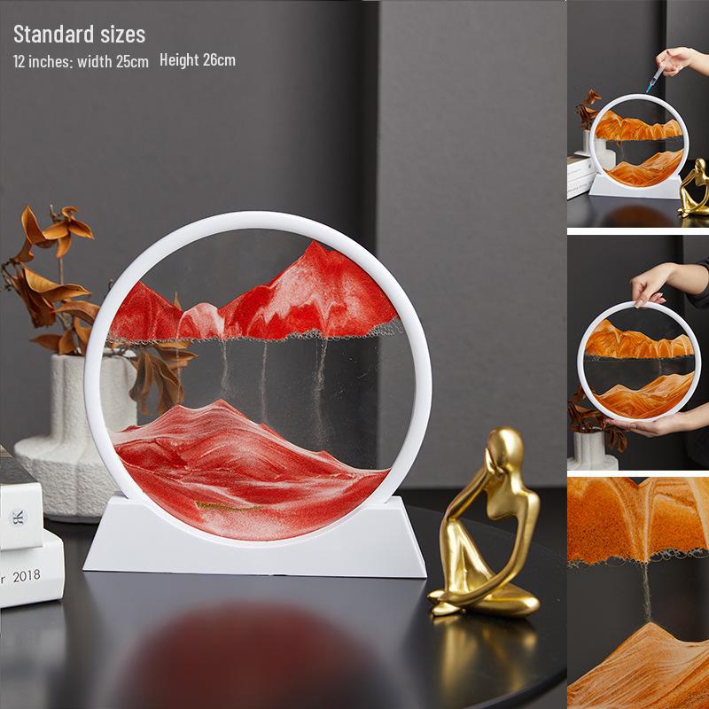 Eleganckie ozdoby z ruchomym piaskiem do dekoracji domu i biura