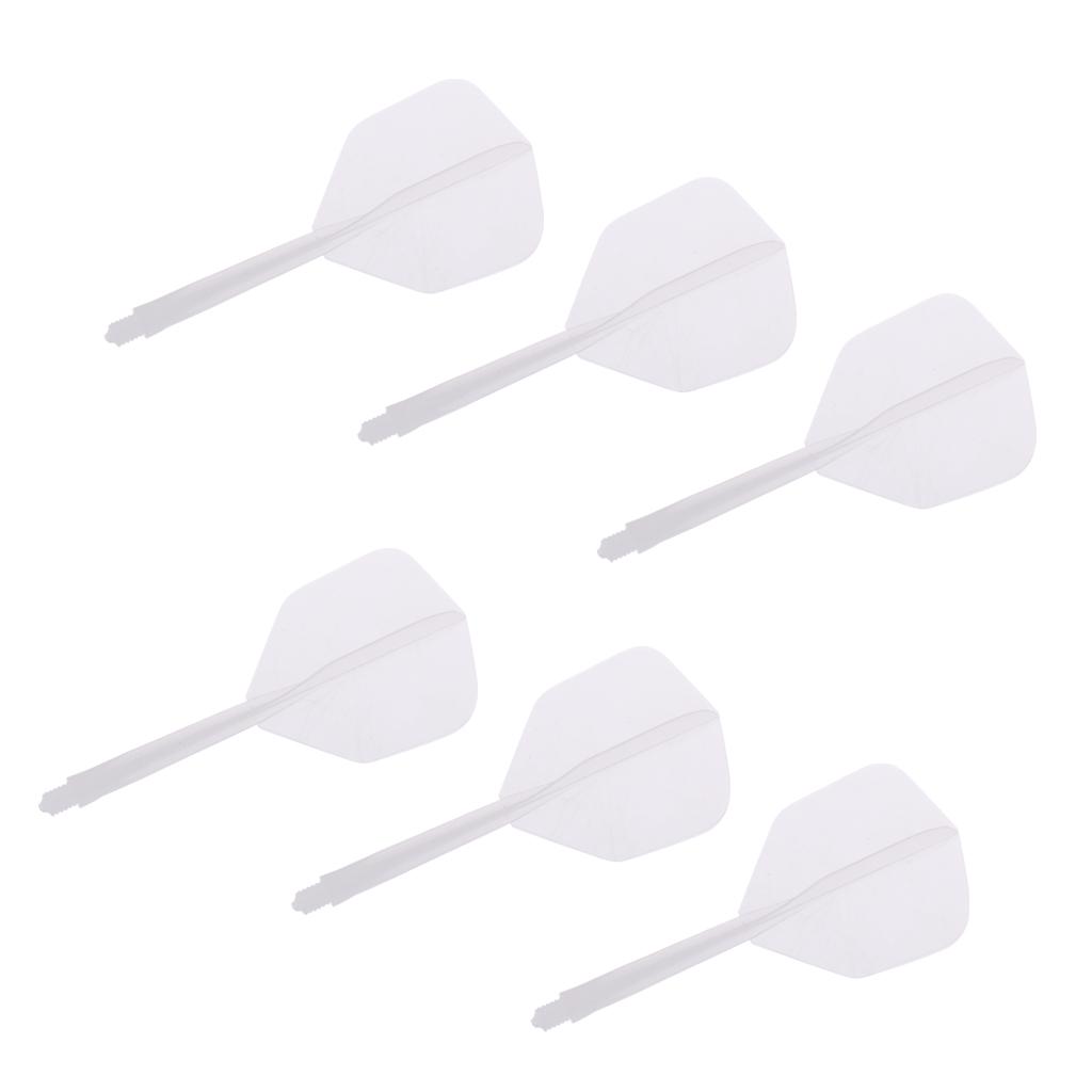 12x Transparent 2BA Thread Dart Shafts and Flights Connection, 2 Colors