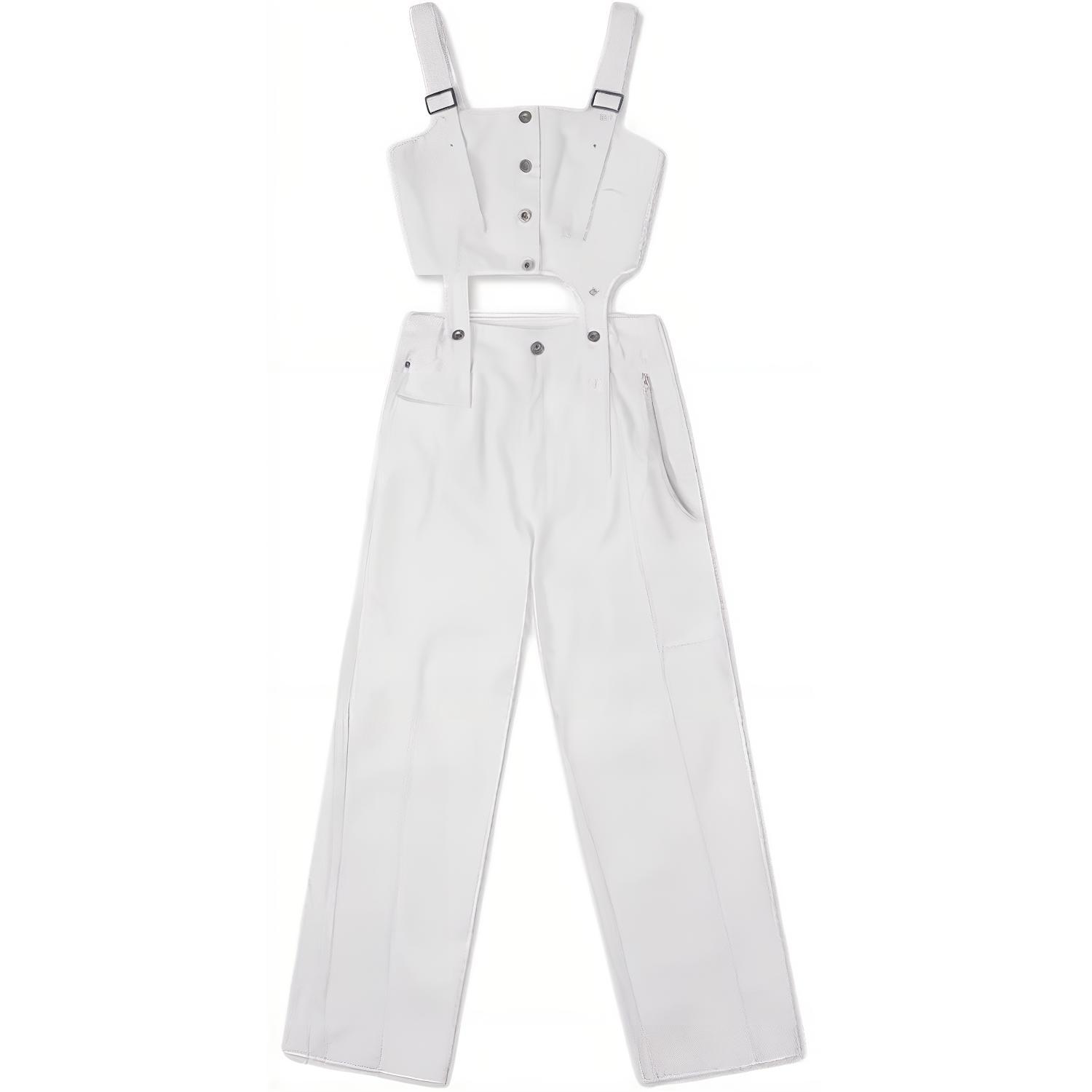 

New Converse Overalls Women s White 10027214-A01 XL