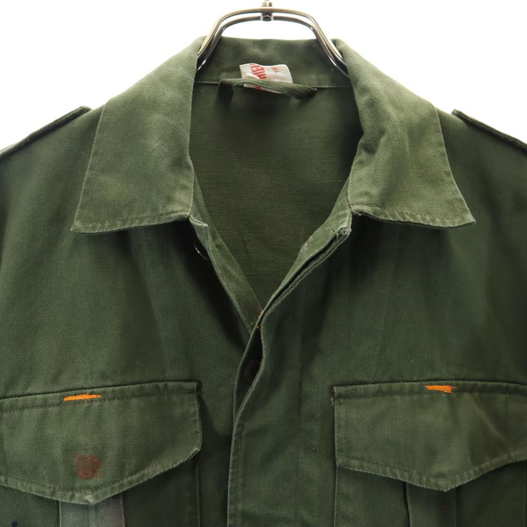 MICHIELSENS 80s vintage Short sleeve Belgian Military Shirt jacket 36 Men's Used