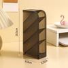 1Pcs Desktop Storage Tube Versatile Four Grid Oblique Insertion Pen Holder Makeup Brush Lipstick Organizer Storage Box Organizer Box