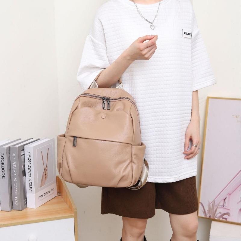 Rucsac Geantă de damă la modă Piele naturală Rucsac de călătorie ușor Ghiozdan