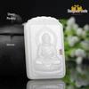 White Jade Zodiac Pendant: Eight Great Protectors Life Buddha