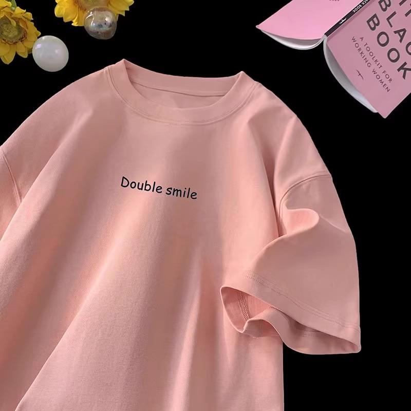 Trendové potisknuté tričko Dámské Dámská trička Letní Krátký rukáv Tričko Top Potisk Páry Výroční dárky