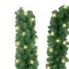 2.7m Christmas Wreath Christmas Rattan Mantel Decoration Wreath Wicker Garland with 30 LED