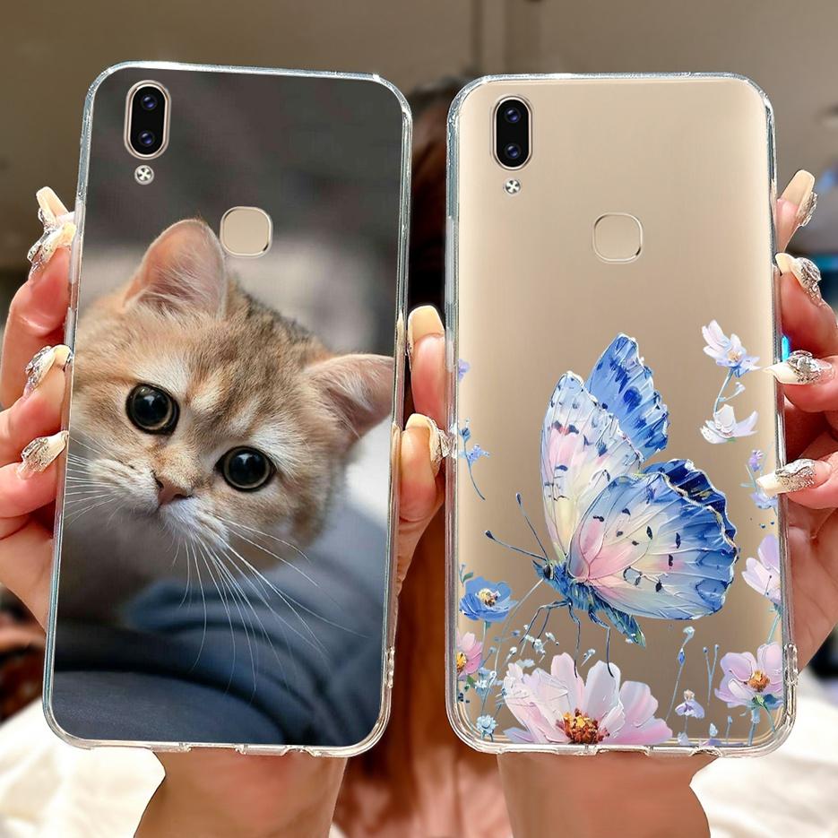 Für Vivo V9 Youth Hülle 1727 1726 Niedliche Liebesherz Bemalte Abdeckung Weiche Dünne Handyhülle Für Vivo Y85 Y89 V 9 Youth VivoV9 6GB Fundas