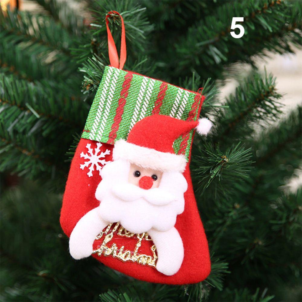 Lovely Hanging Socks New Year Decoration Candy Bag Christmas Ornament Xmas Tree Decor Stockings