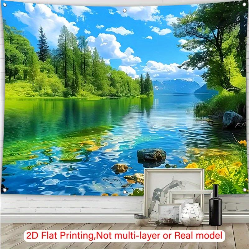 2D Plane, 1 Piece of Natural Scenery. Living Room and Bedroom Background Fabric, Photography Studio Background Fabric, Courtyard