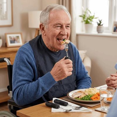 4 ks Ohebný Hmotný Příbor Protiskluzový Texturovaný Pomůcka k Jídlu Pacienti s Parkinsonovou chorobou