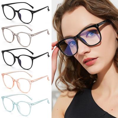 Trendige Büro-Blaulichtbrille für Damen Mode Transparent Jelly Farbe Computerbrille Blaulichtblockierende Gläser Brillen
