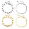 U-Shaped Bangle Bracelets for Women Punk Metal Snake Bone Shape Bracelet Trendy Zircon Hoop Link Charm Jewelry