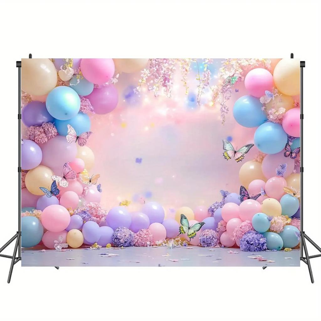 2D planar design one-piece multi-functional colored balloon party backdrop - suitable for birthday wedding and other occasions
