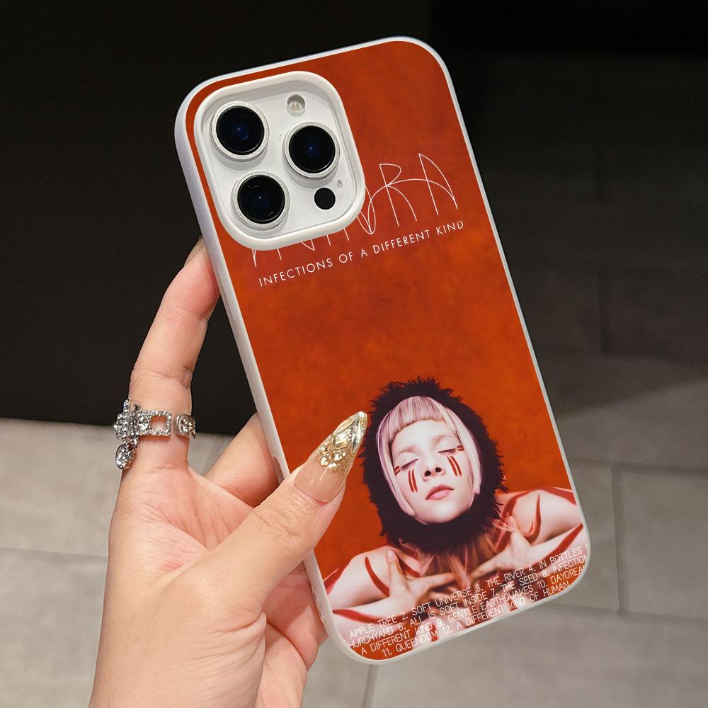 Aurora Aksnes Jelly Double layer White Mobile Phone Case for iPhone 17 16 15 14 13 12 11 Air Pro Max Plus Protective
