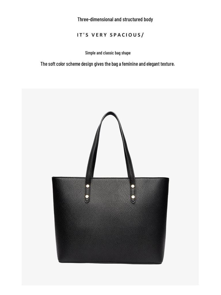 2025 Women's Large Capacity Tote Bag - High-End Fashion, Soft Leather, Single Shoulder