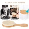 Soft Oil Head Brush Wooden Handle Hair Styling Brush Scalp Grooming Goat Hair Brush  Home Use
