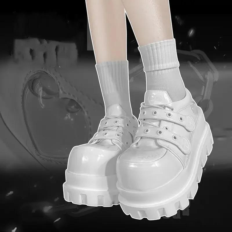 Fashion Fashion womens boots Platform Boots Women Spring Autumn PU Trifle Base Pink Lolita Shoes Round Toe Solid High Heels Gothic Shoes