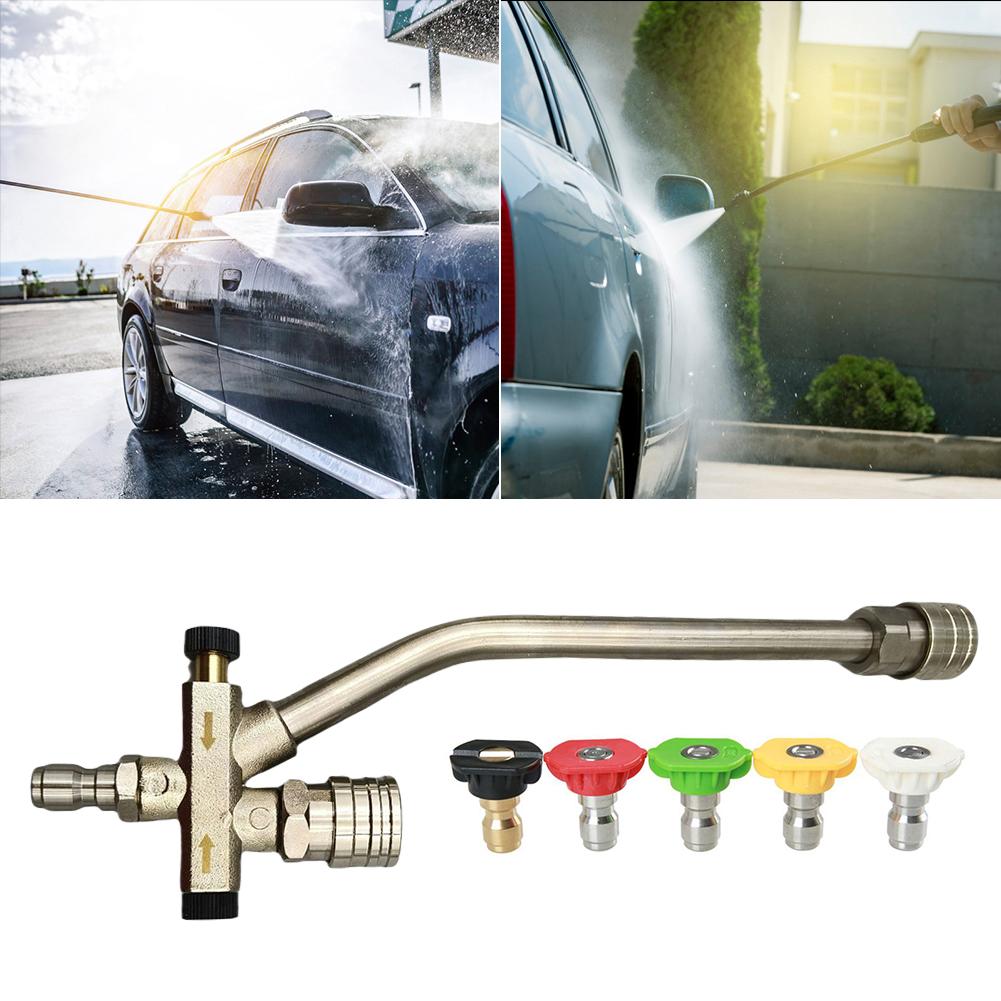 Foam Lance Nozzle Dual Valve Pressure Washer Attachment with Colorful Nozzle Foam Generator Accessories for High Pressure Washer