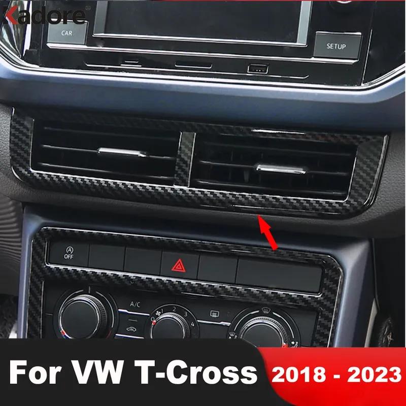 Car Center Air Condition AC Vent Outlet Cover Trim For Volkswagen VW T-cross Tcross 2018-  Matte Interior Accessories