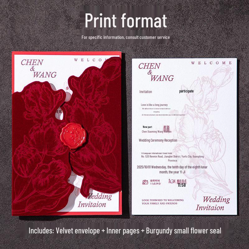 2025 Elegant French Wedding Invitation & Thank You Card Set