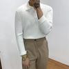 Korean Style Slim Fit Men's Polo Sweater - Simple Elegant Retro Fashion