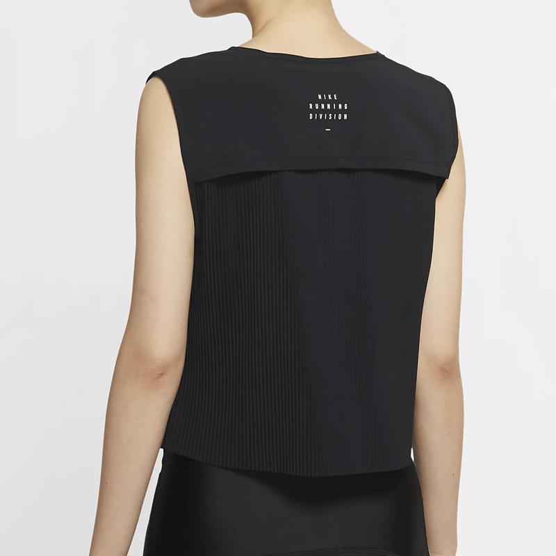 Nike Run Division Pleated Running Vest Women Tops Black CZ2836-010