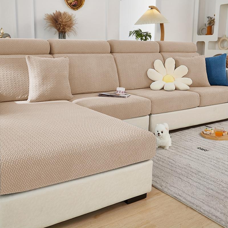 Elastic Twill Sofa Cushion Cover Removable Couch Seat Covers Universal Furniture Protector For Home Lounge All Season 1Pc