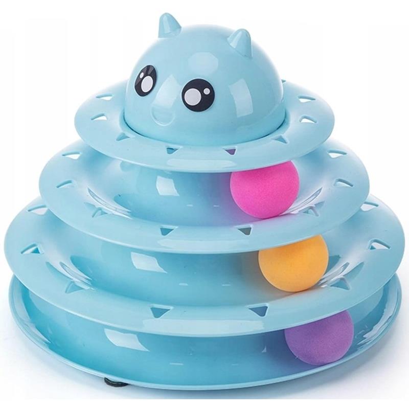 Ball Tower for Cats Interactive Toy Ball Carousel