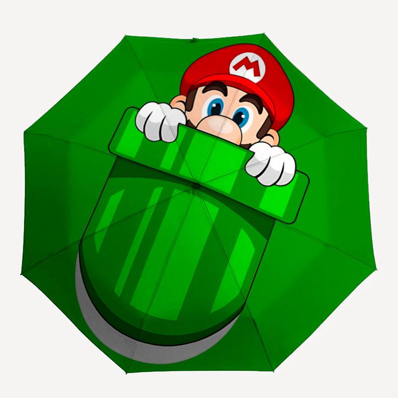 

1pc Mario Automatic Umbrella with Folding feature - Compact Travel Umbrella, Perfect Gift for Birthday, Christmas, 039