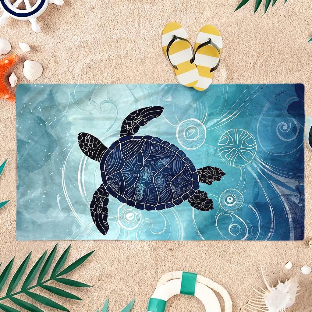 Fresh Sea Turtle Beach Towel Quick-Drying Small To Large Bath Towel For Beach Pool Yoga Gym Home Travel Towel Gift for Friend
