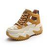 New Lace-up Thick-soled Heightening Dad Shoes for Women 2025 Summer Versatile Fashion Contrasting Colors Hollow Breathable Sports Shoes for Women