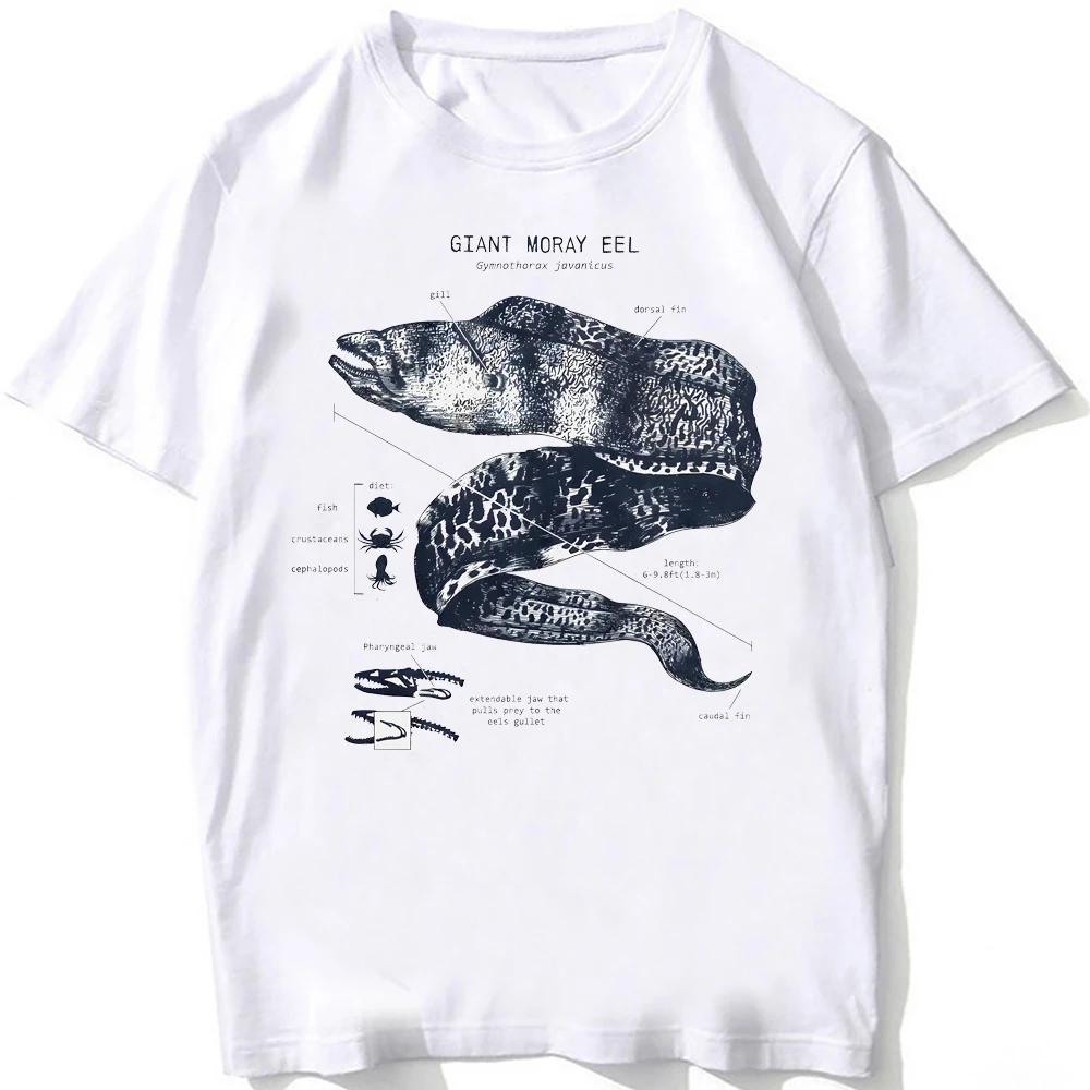 Whale Shark Anatomy Vintage T-Shirt Unisex Men Short Sleeve Hip Hop Beach Animal Style Boy Casual White Tees Funny
