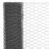 VidaXL Grillage Acier Revêtement PVC 25x1,2 m Hexagonal Gris Clôture de Jardin 143284