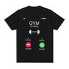 Incoming Call Gym Is Calling Funny TShirt Unisexs Women Fashion Casual Tshirts Cotton Loose Short Sleeve T Shirt Tops Streetwear