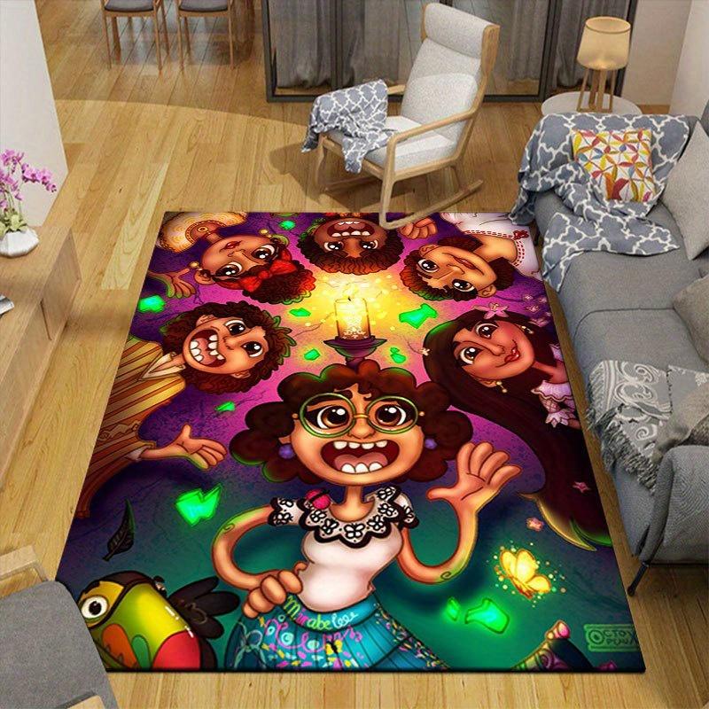 1pc Disney Encanto Pattern Carpet Area Rug Non-slip Carpet Hand Washable Floor Mat Suitable For Living Room Bedroom Home Decor