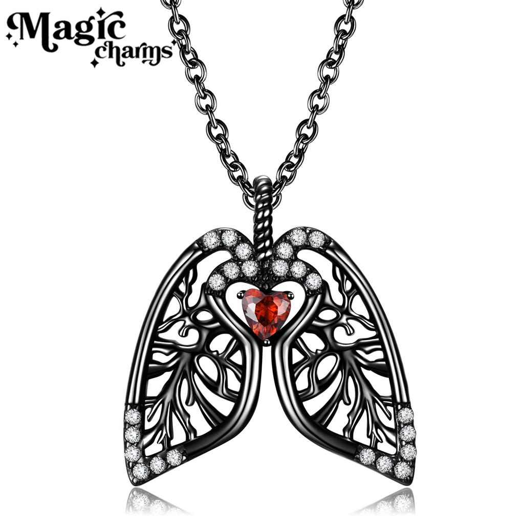 Jednoduchý černý plicní náhrdelník univerzálního stylu pro muže a ženy, pozlacený černým zlatem, šperk ze stříbra S925