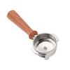 58mm Portafilter Stainless Steel Coffee Tea Portafilter Holder Single Spout Brewing Coffee Filter Wooden Handle Coffee Accessories
