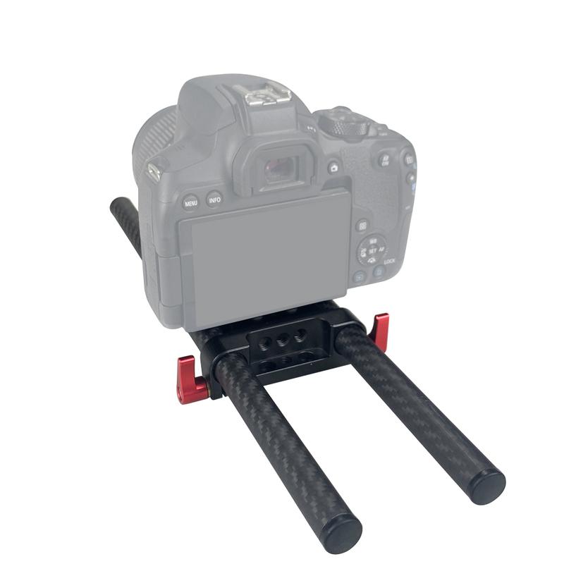Universal 15mm Rod Rail Clamp Mounting Base Plate Bracket for Panasonic for Fujifilm DSLR Camera Rig Follow Focus Support System