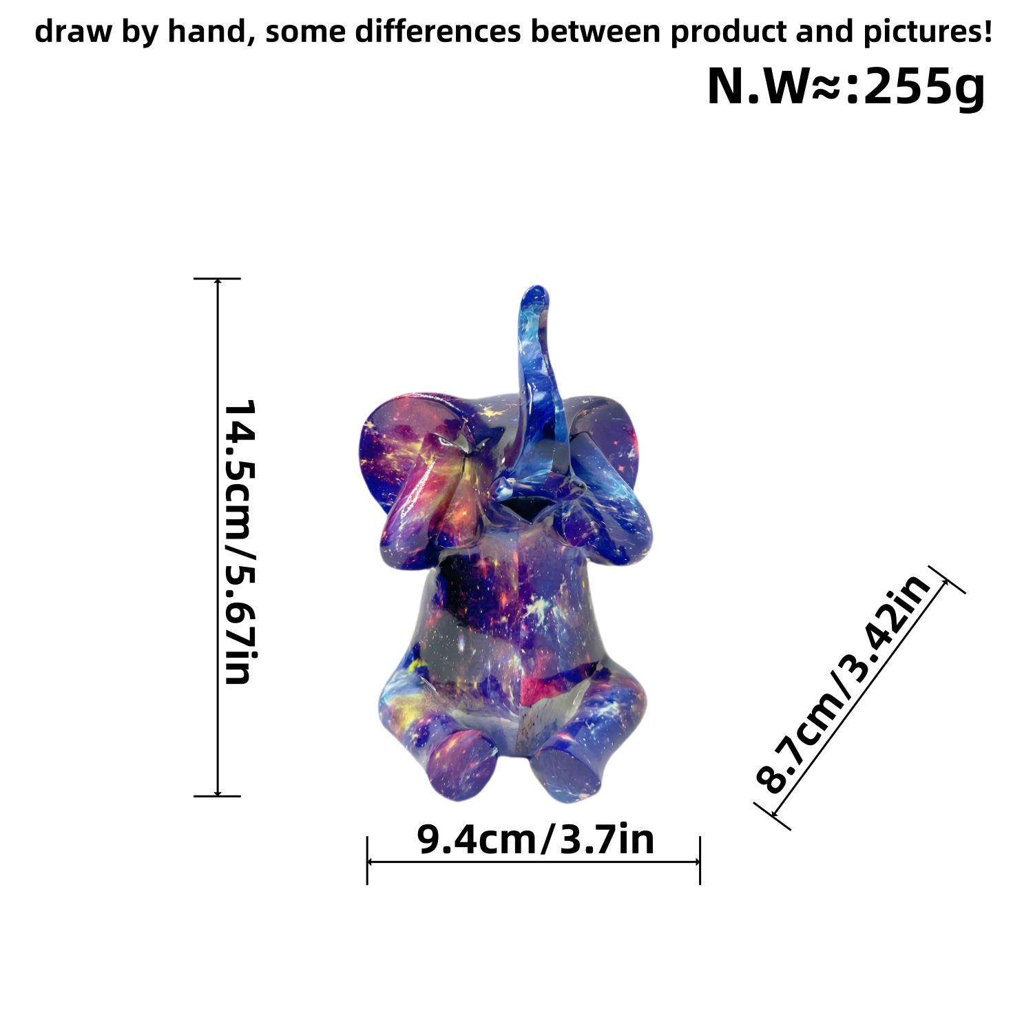 

Creative Design Colorful Baby Elephant Ornaments Home Fine Living Room Entrance Figurine Wine Cabinet Tabletop Creative Design Decoration Crafts
