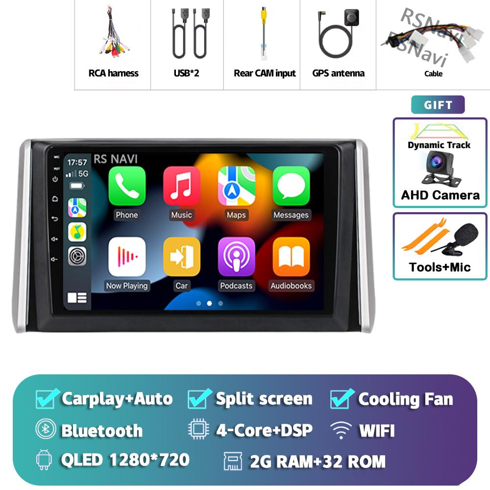 

Android 14 Carplay автомобильное радио для Toyota RAV4 XA50 2018 - 2020 мультимедийный видеоплеер навигация GPS стерео 2Din DVD 360 камера